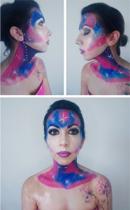 Face painting galaxie
