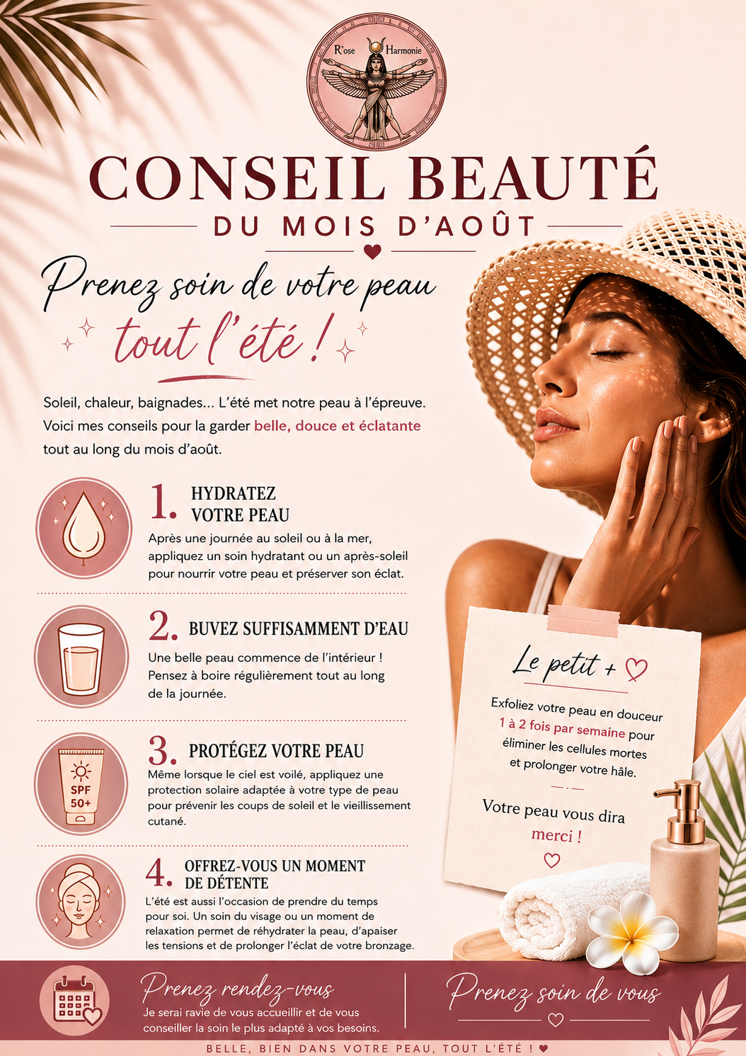 Conseil beauté mois août